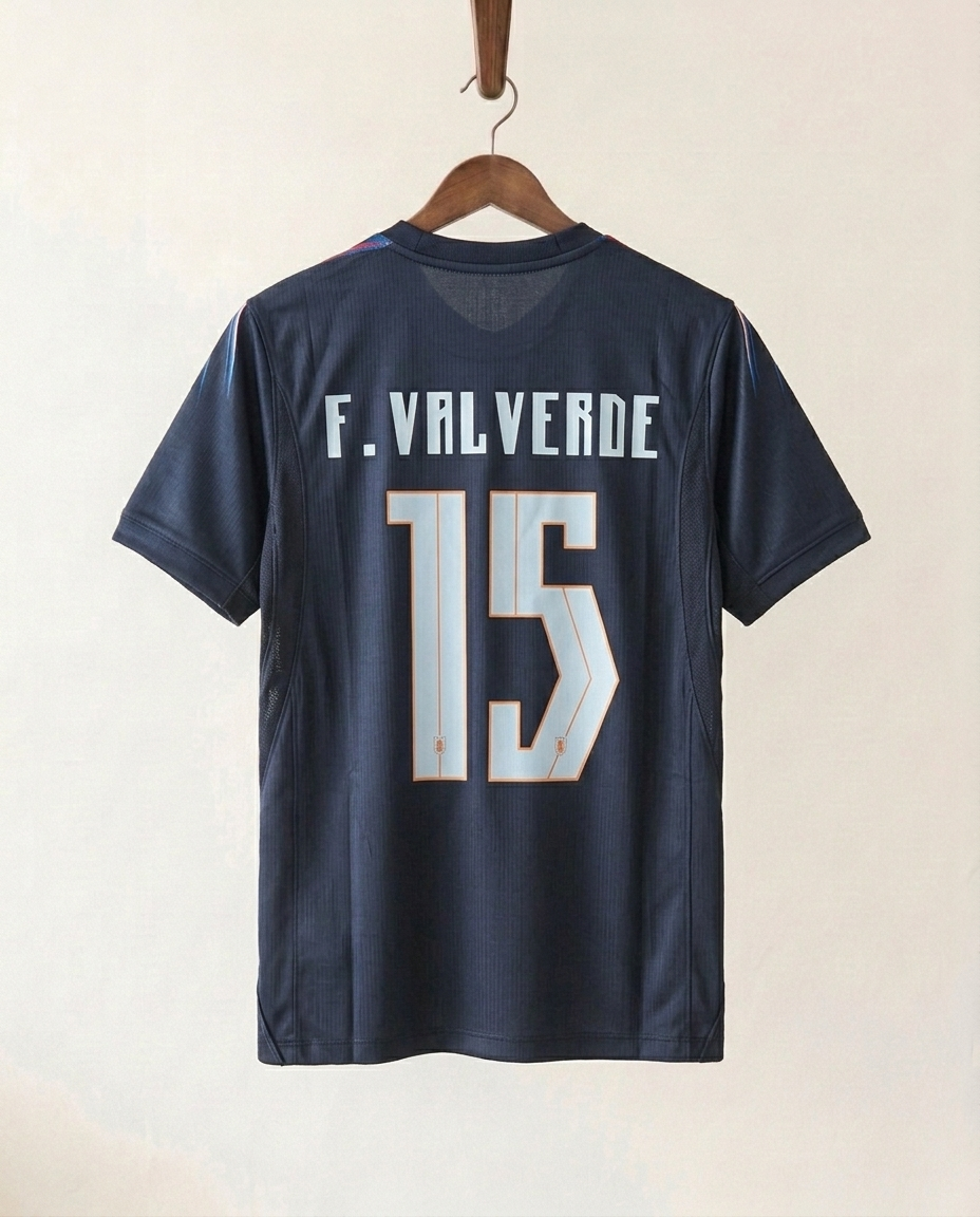 Uruguay Away Jersey 2026 - F.Valverde 15