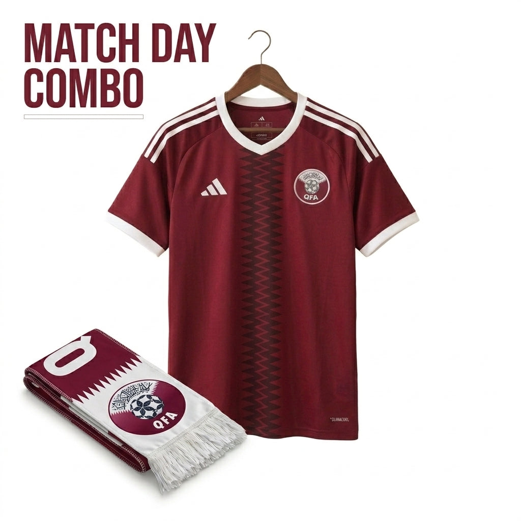 Qatar Match Day Combo – Jersey + Scarf