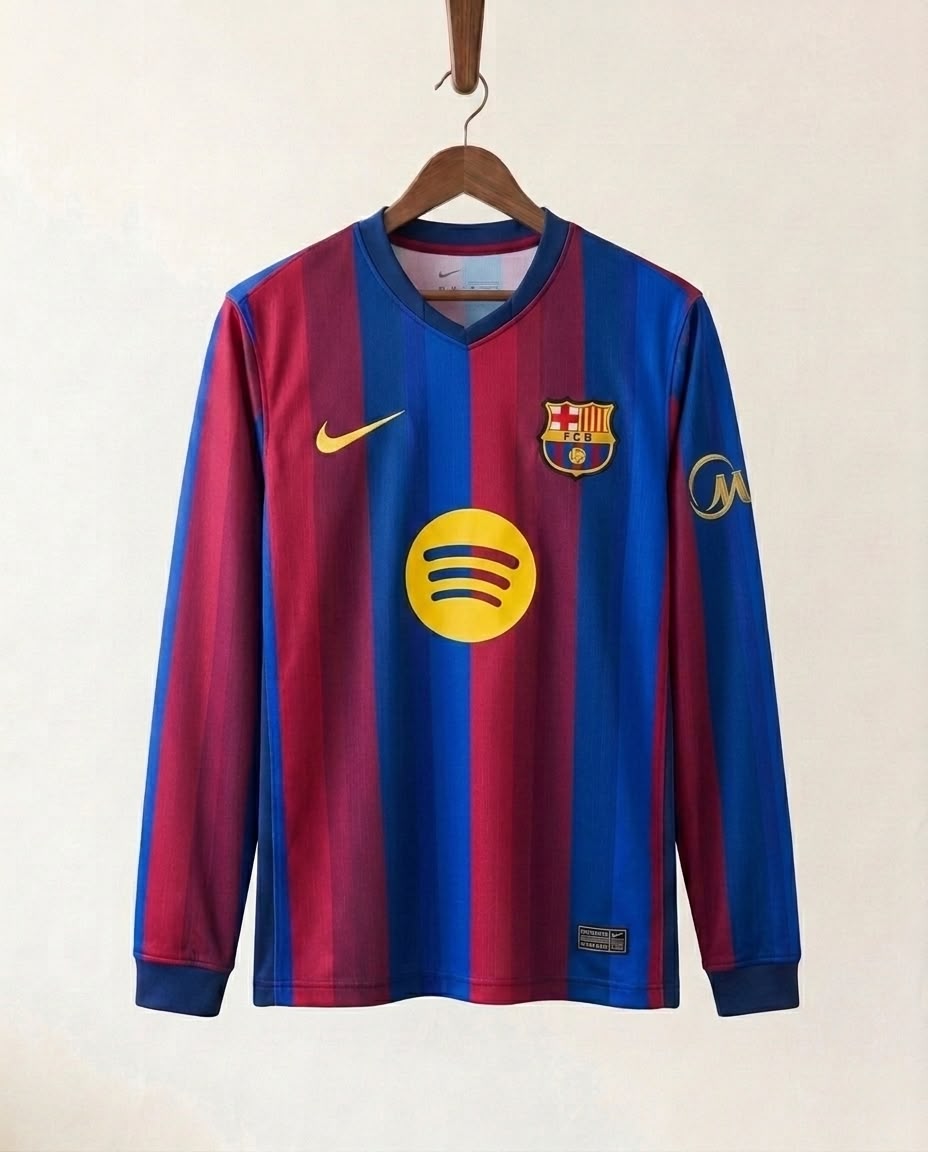 Barcelona Home Jersey 26/27 - Long Sleeve
