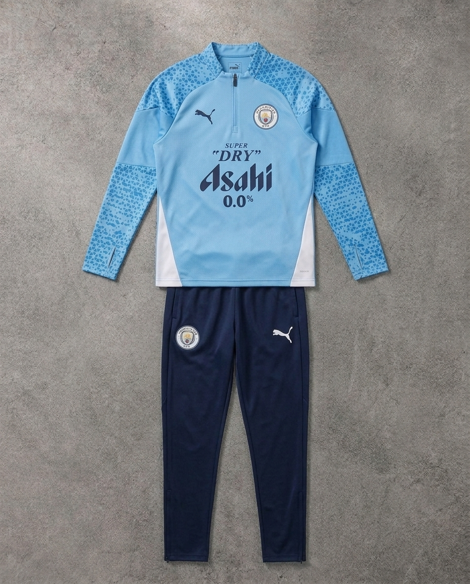 Manchester City Half Zip Tracksuit - Junior