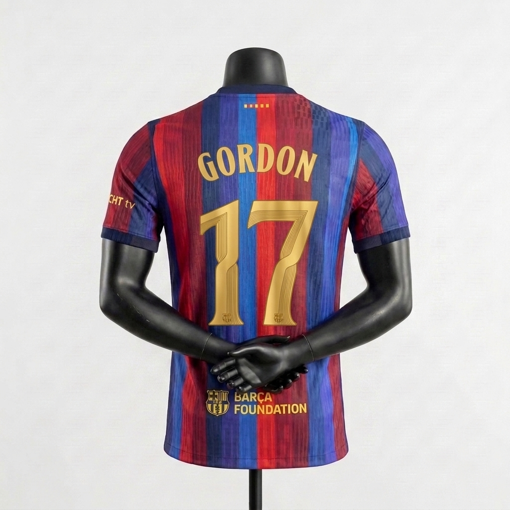 Barcelona Home Jersey 26/27 - GORDON 17 - Player Version