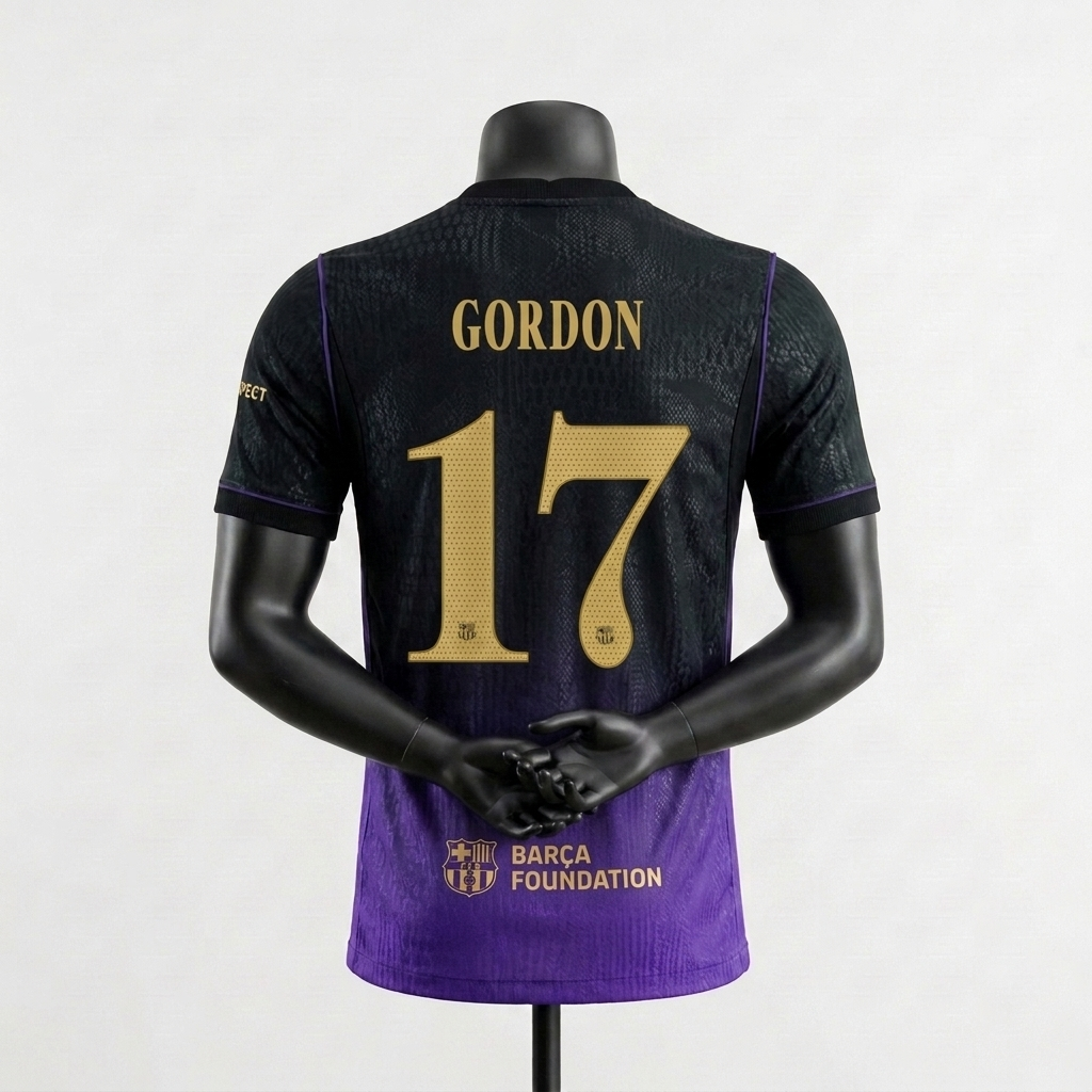 Barcelona Away Jersey 26/27 - GORDON 17 - Player Version