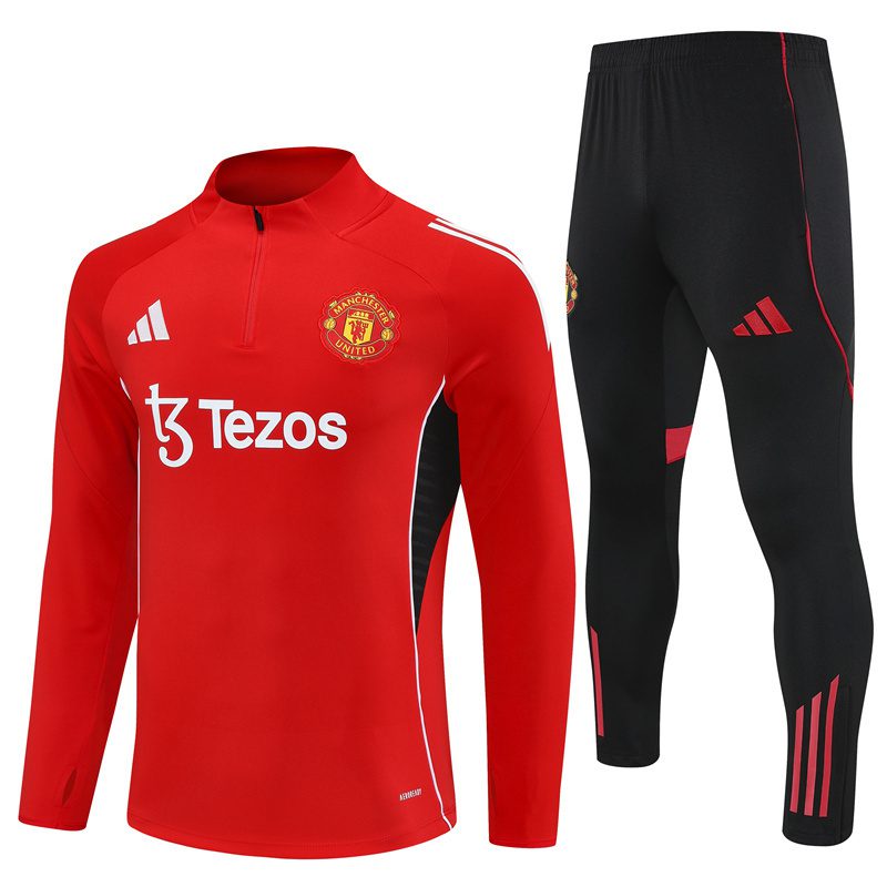 Manchester United Half Zip Tracksuit - Junior