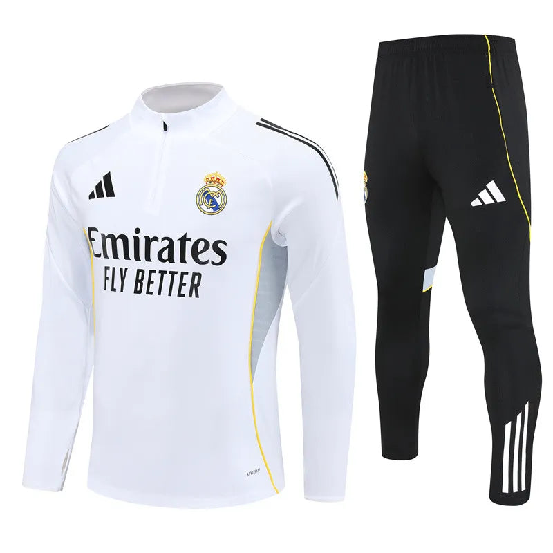 Real Madrid Half Zip Tracksuit - Junior