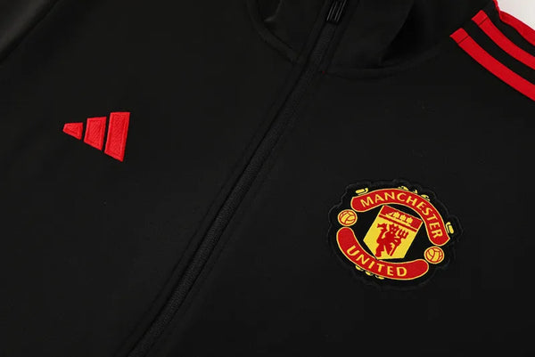 Manchester United Black Full Zip Tracksuit 2023/2024