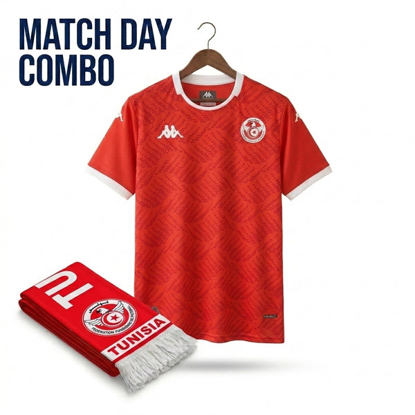 Tunisia Match Day Combo – Jersey + Scarf
