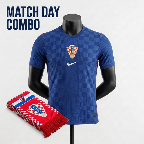 Croatia Match Day Combo – Jersey + Scarf