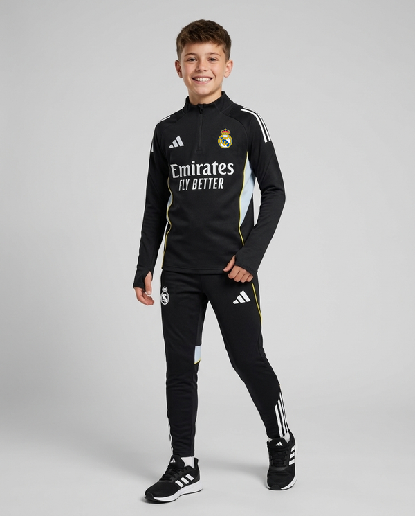 Real Madrid Half Zip Tracksuit - Junior