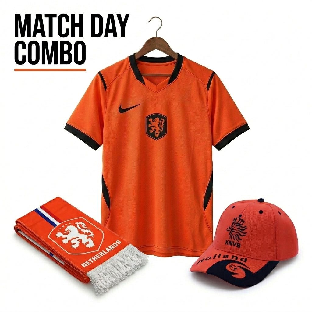 Holland Match Day Combo – Jersey + Cap + Scarf