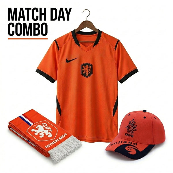Holland Match Day Combo – Jersey + Cap + Scarf