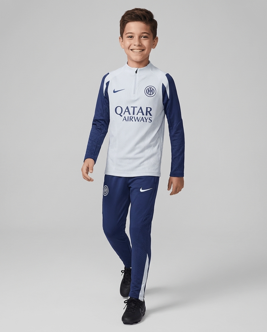 Inter Milan Half Zip Tracksuit - Junior - Player Version