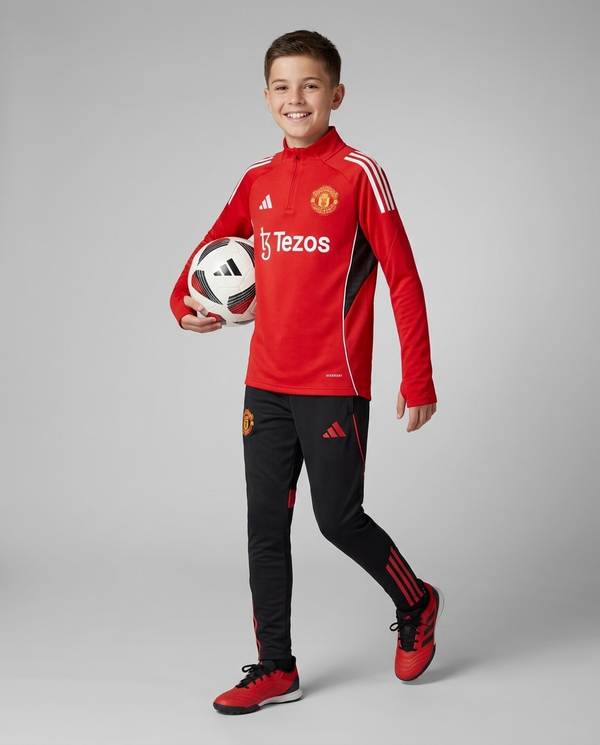 Manchester United Half Zip Tracksuit - Junior