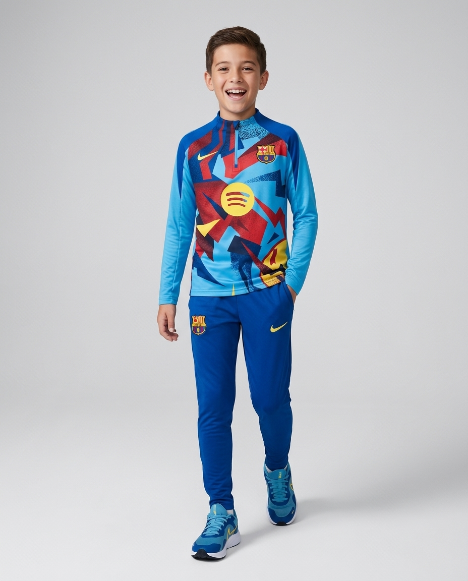 Barcelona Half Zip Tracksuit - Junior