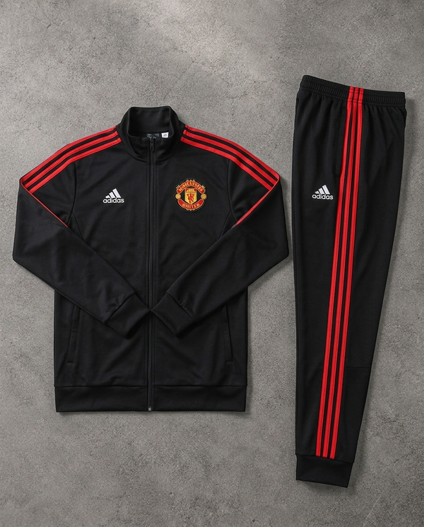 Manchester United Black Full Zip Tracksuit