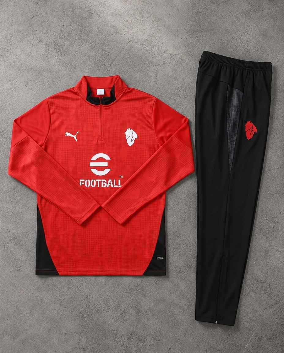 Ac Milan Half Zip Tracksuit