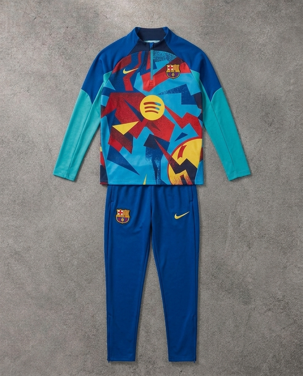 Barcelona Half Zip Tracksuit - Junior