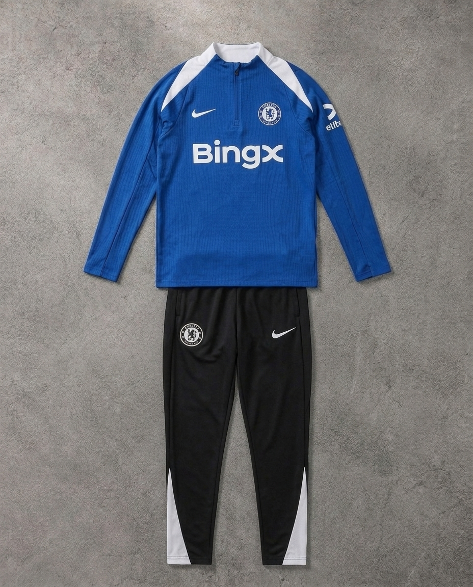 Chelsea Half Zip Tracksuit - Junior - Player Version