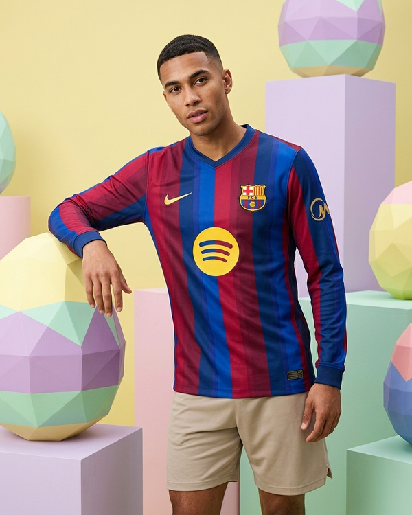 Barcelona Home Jersey 26/27 - Long Sleeve