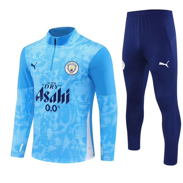 Manchester City Half Zip Tracksuit - Junior