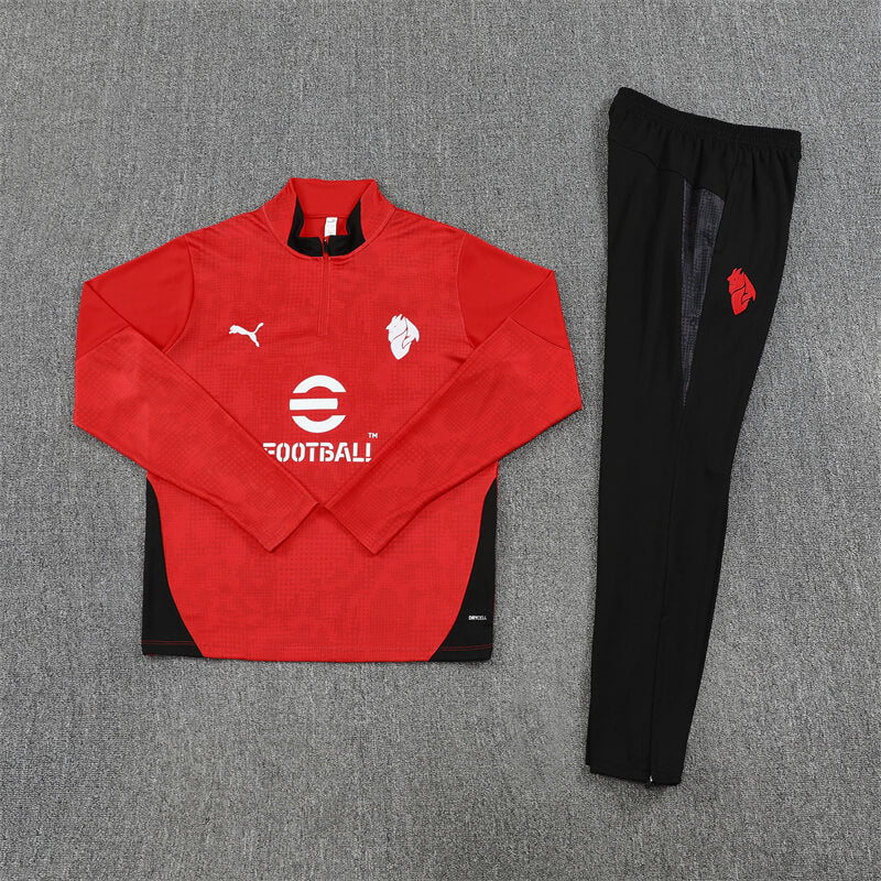 Ac Milan Half Zip Tracksuit - Junior