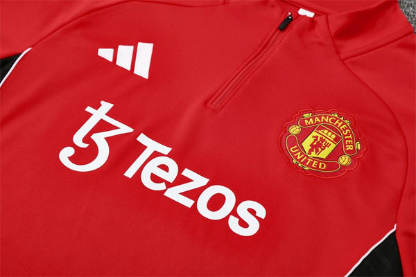 Manchester United Half Zip Tracksuit - Junior